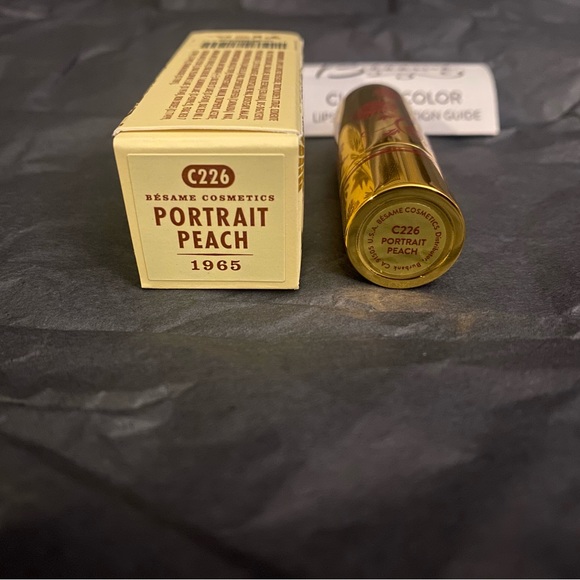 Besame Cosmetics Portrait Peach 1965 Classic Color Lipstick (BNIB) - Picture 3 of 9